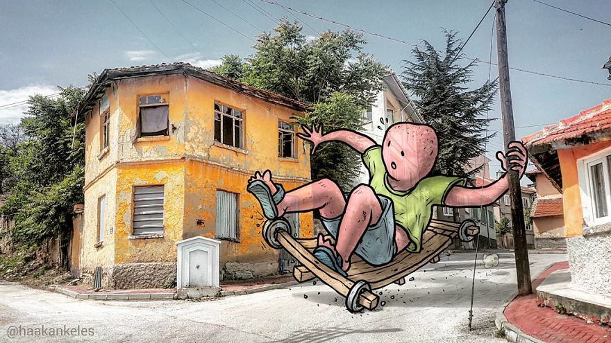 Lilliputs Series: I Draw Giants On Architectural Photos