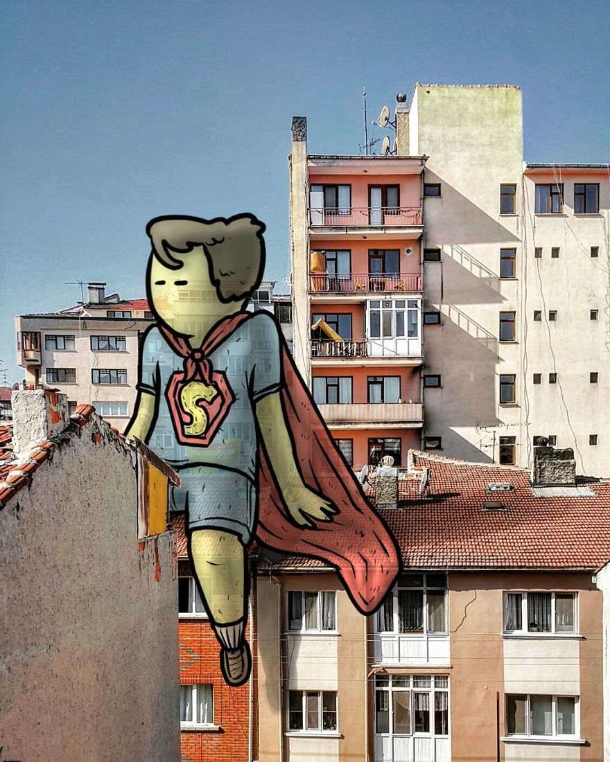 Lilliputs Series: I Draw Giants On Architectural Photos