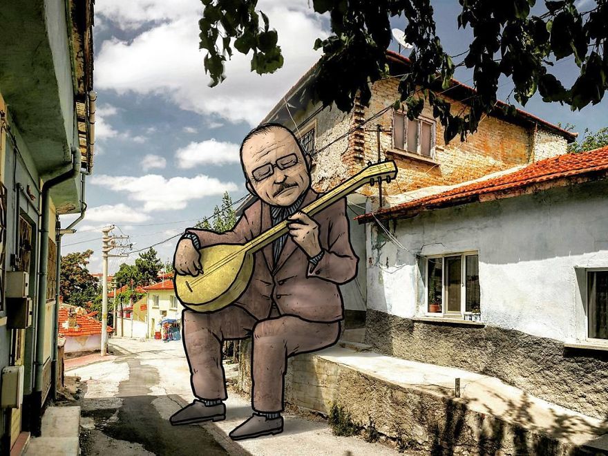 Lilliputs Series: I Draw Giants On Architectural Photos