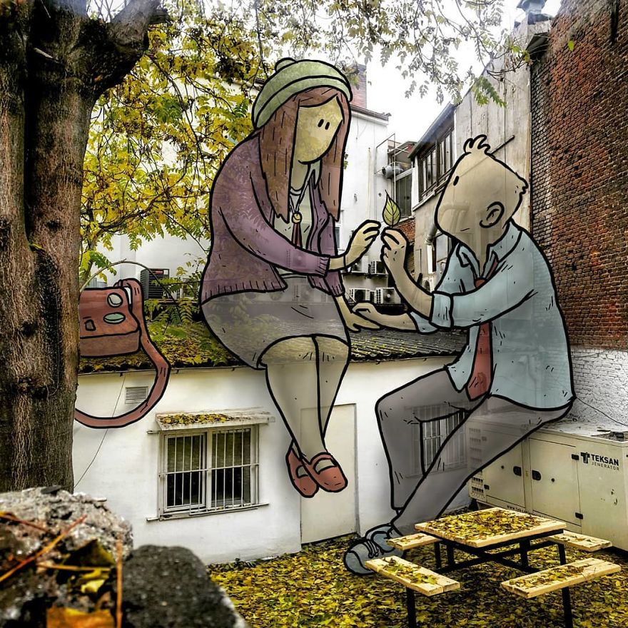 Lilliputs Series: I Draw Giants On Architectural Photos