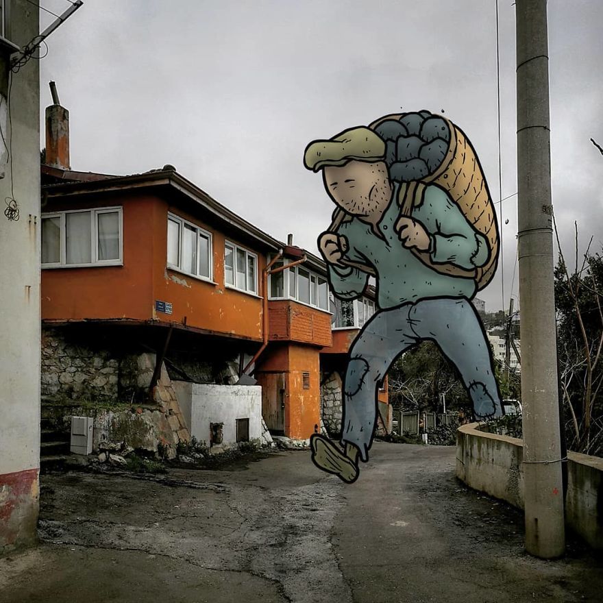 Lilliputs Series: I Draw Giants On Architectural Photos