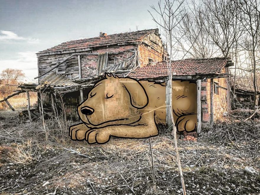 Lilliputs Series: I Draw Giants On Architectural Photos