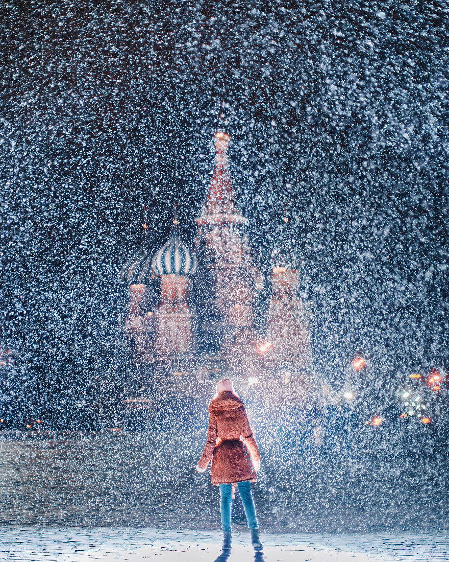 Moscow During A Snowfall Really Looks Magically