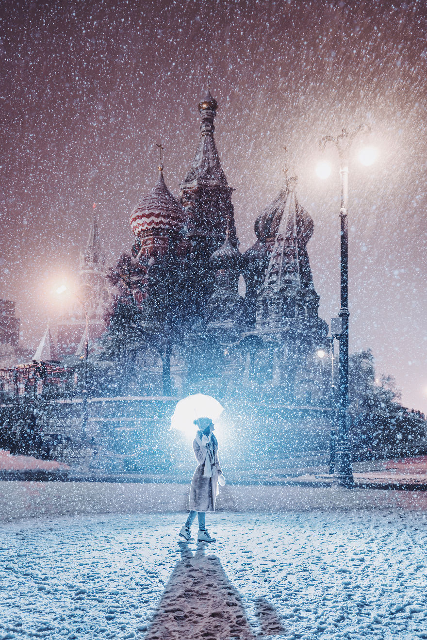 Moscow During A Snowfall Really Looks Magically