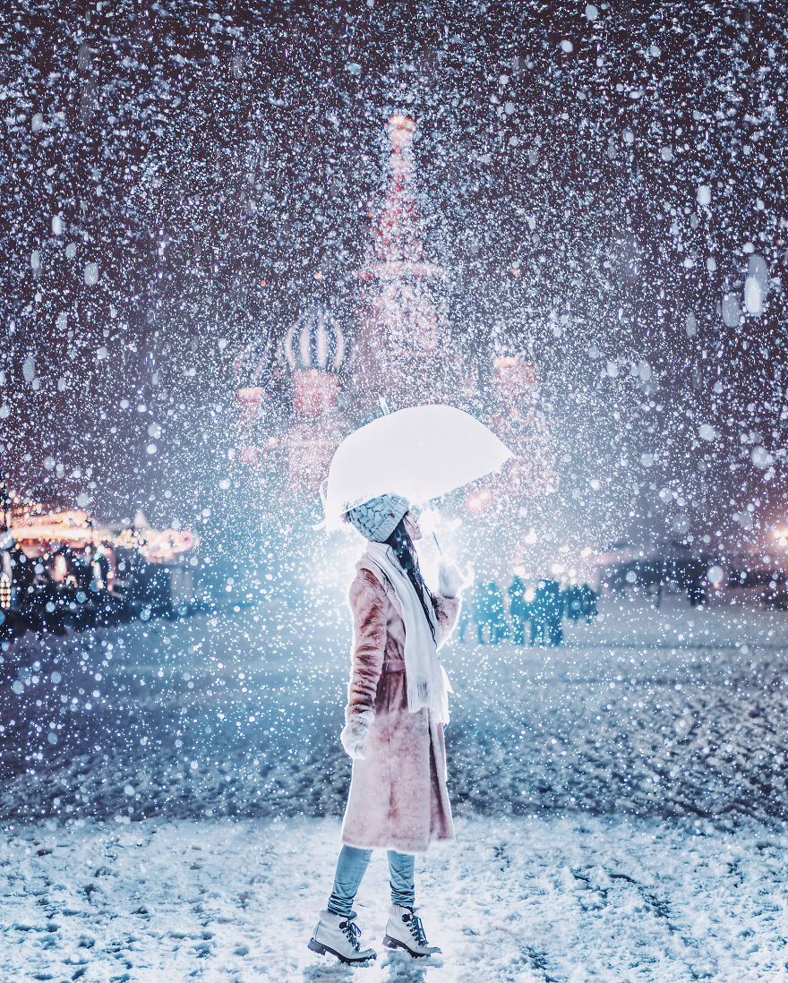 Moscow During A Snowfall Really Looks Magically