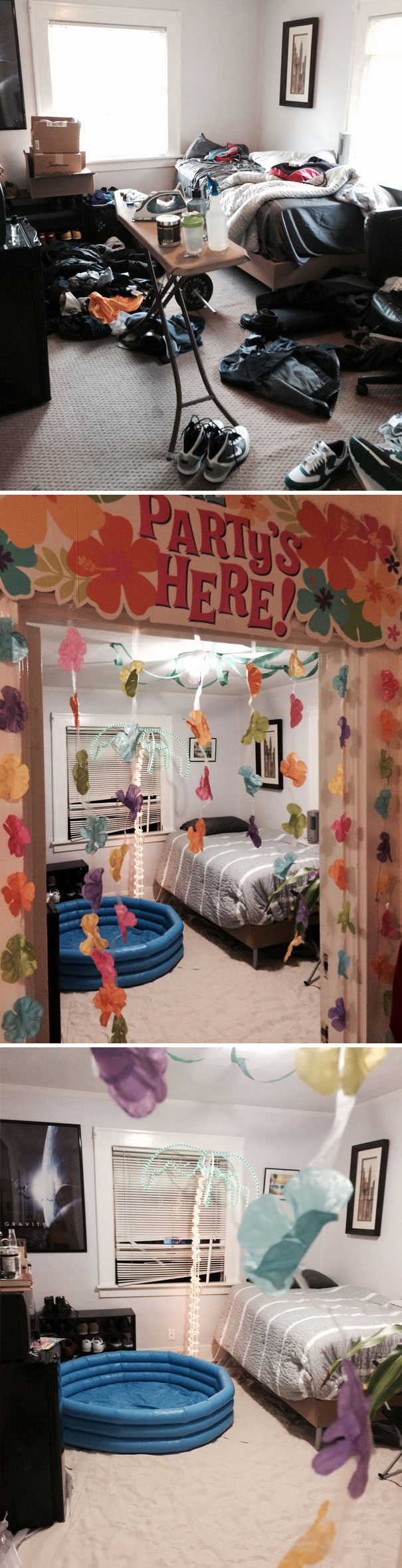 Our Roommate Went Away On A Tropical Vacation, And Wasn't Very Civil About It. So We Made Sure He Never Would Have To Leave Paradise