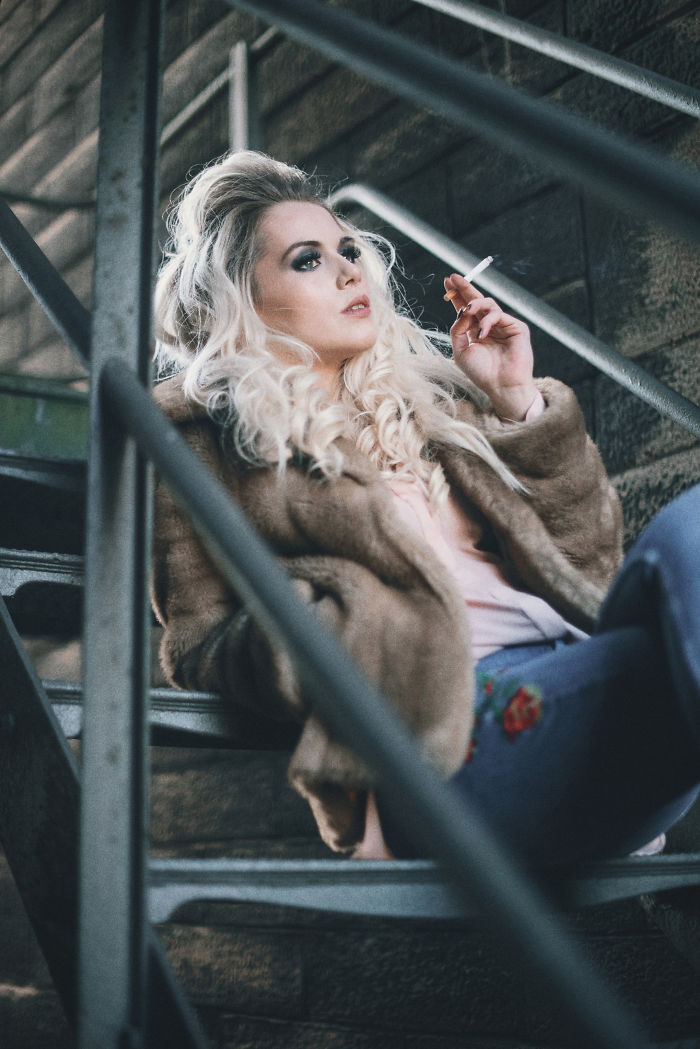 Classic Fire Escape Stairs As A Fashion Backgrount Setting