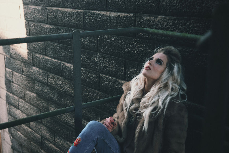 Classic Fire Escape Stairs As A Fashion Backgrount Setting