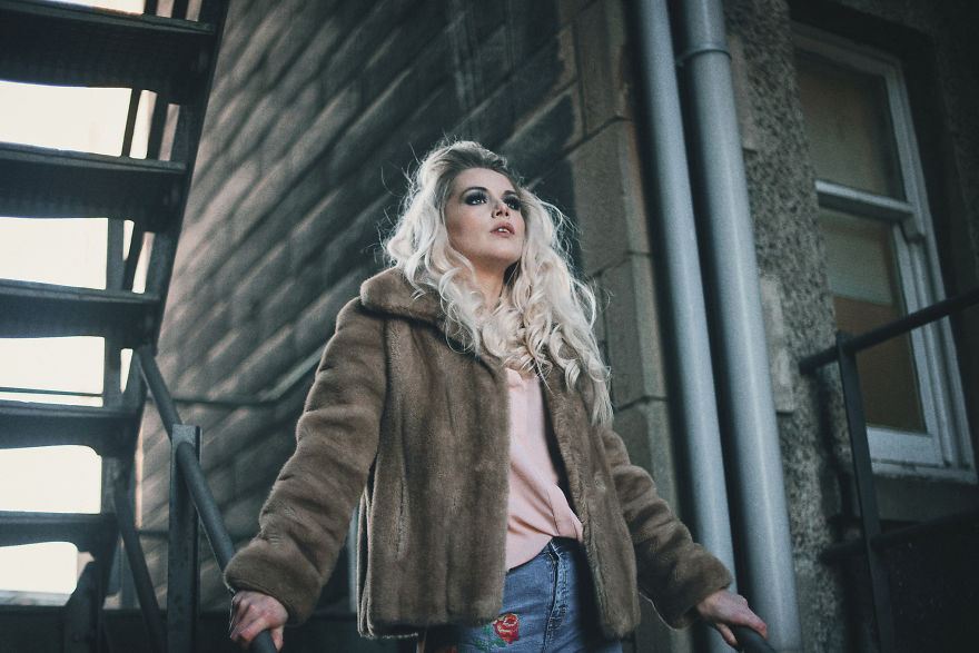 Classic Fire Escape Stairs As A Fashion Backgrount Setting