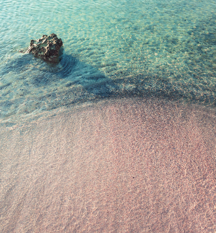 Pinkish Sand Of Elafonisi Beach, Crete Pinkish Sand Of Elafonisi Beach, Crete
