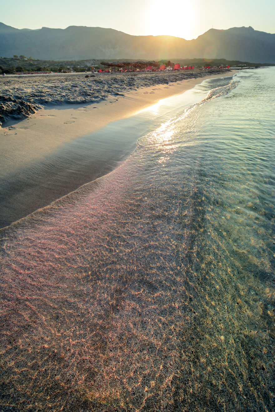 Pinkish Sand Of Elafonisi Beach, Crete Pinkish Sand Of Elafonisi Beach, Crete