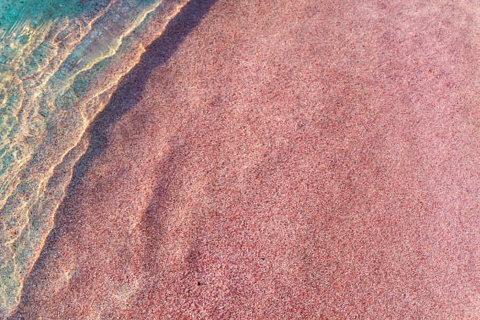 Pinkish Sand Of Elafonisi Beach, Crete