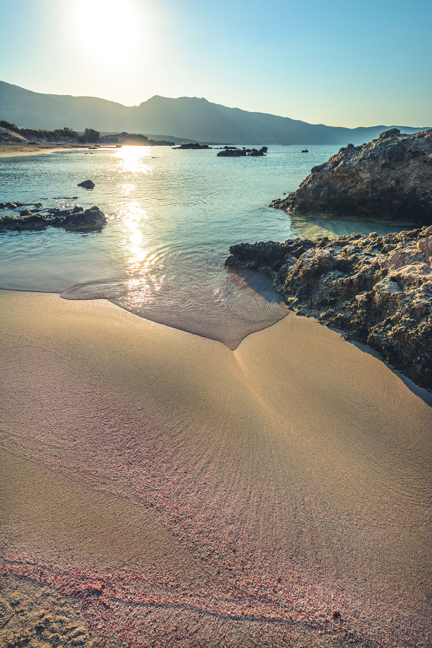 Pinkish Sand Of Elafonisi Beach, Crete Pinkish Sand Of Elafonisi Beach, Crete