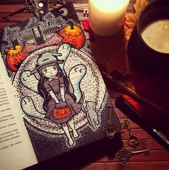 I Use Old Books To Create Art