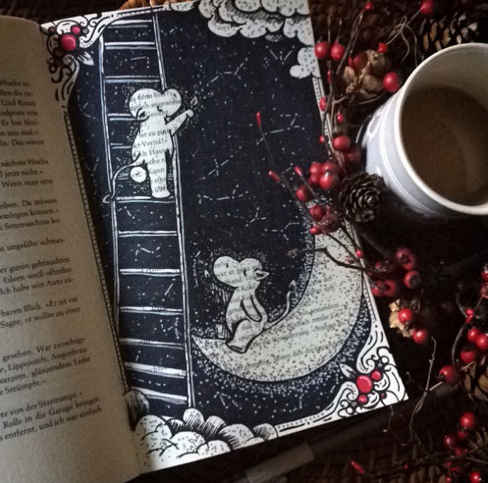 I Use Old Books To Create Art