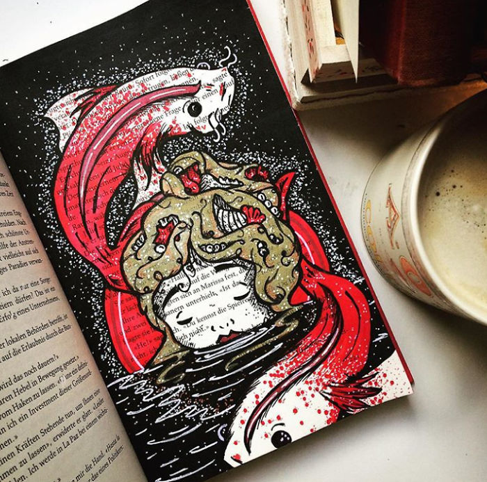 I Use Old Books To Create Art