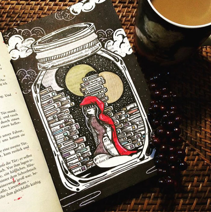 I Use Old Books To Create Art