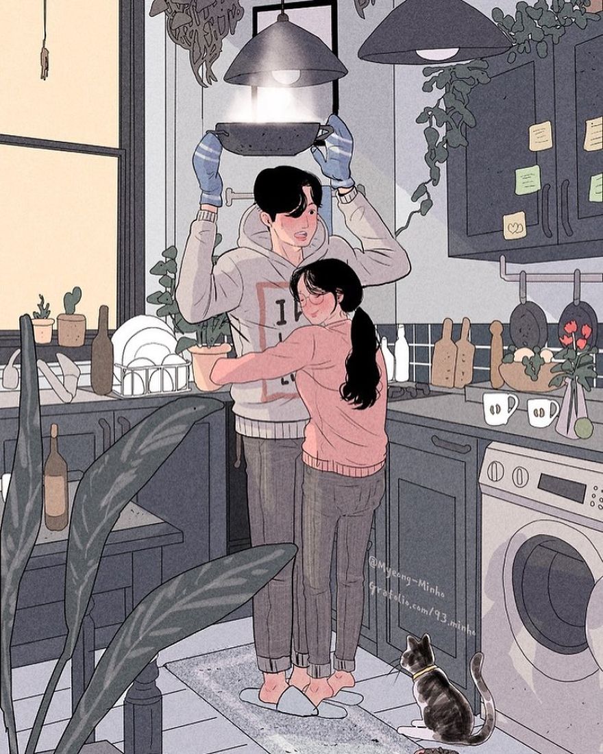 South Korea Illustrator Myeong-Minho Captures The Moments We’d Love To Freeze In Time In His Illustrations
