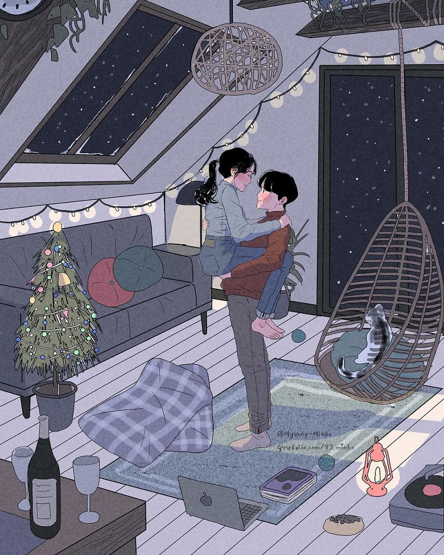 South Korea Illustrator Myeong-Minho Captures The Moments We’d Love To Freeze In Time In His Illustrations