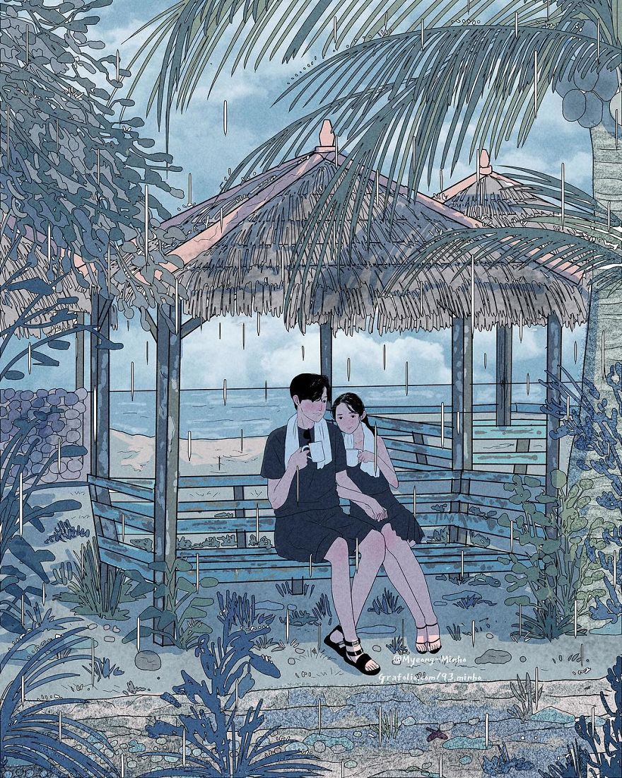 South Korea Illustrator Myeong-Minho Captures The Moments We’d Love To Freeze In Time In His Illustrations