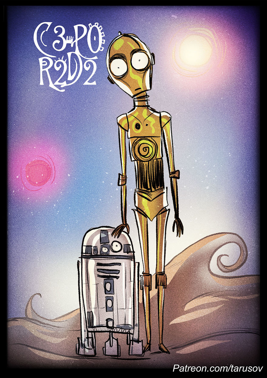 Star Wars In Tim Burton's Style