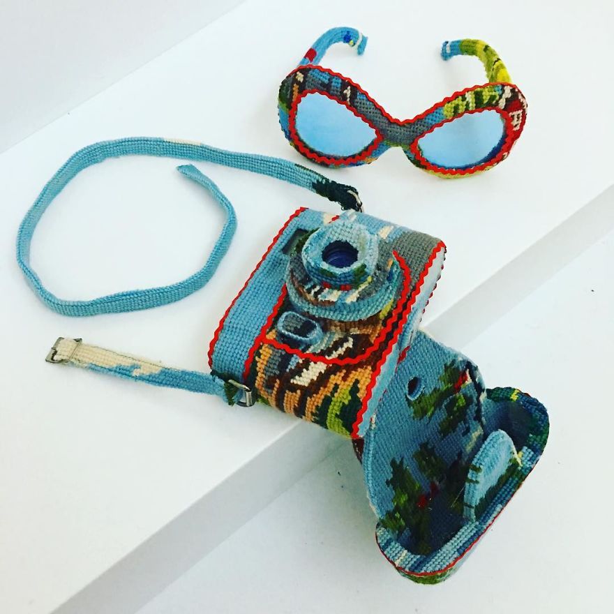 Swedish Artist Weaves Vintage Household Objects With Tapestry And The Result Is Incredible