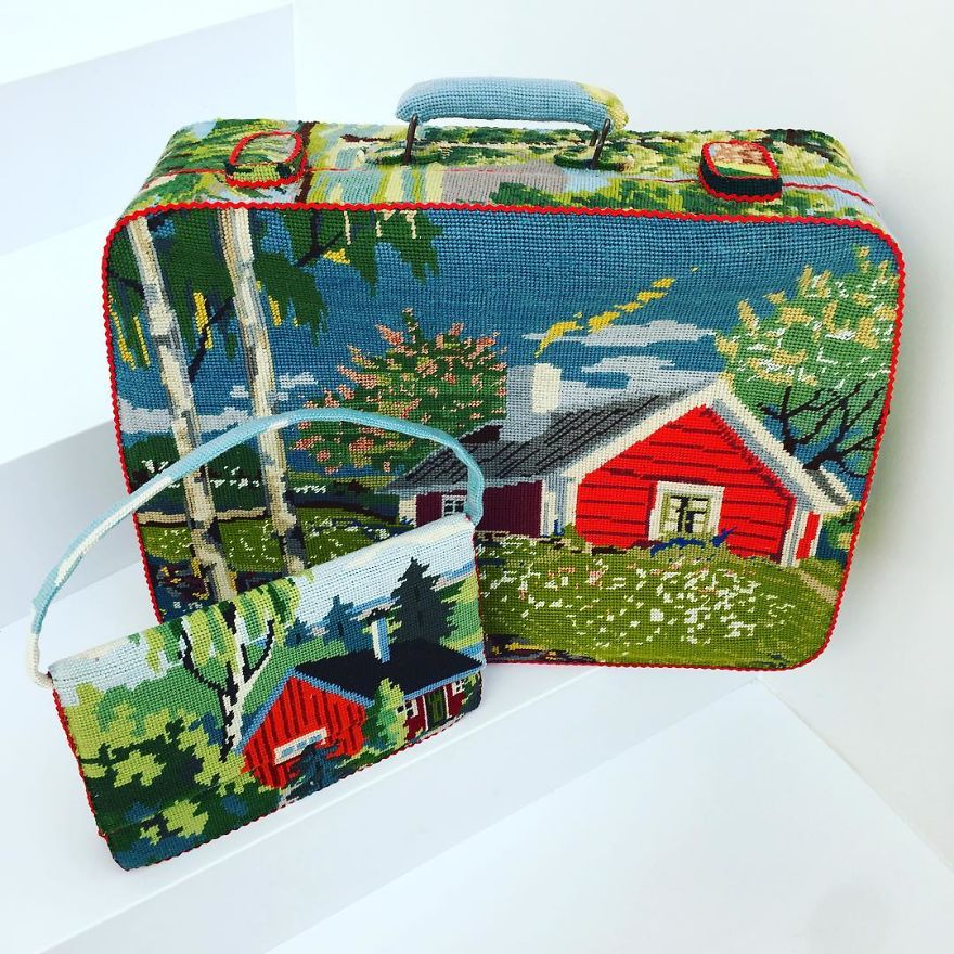 Swedish Artist Weaves Vintage Household Objects With Tapestry And The Result Is Incredible