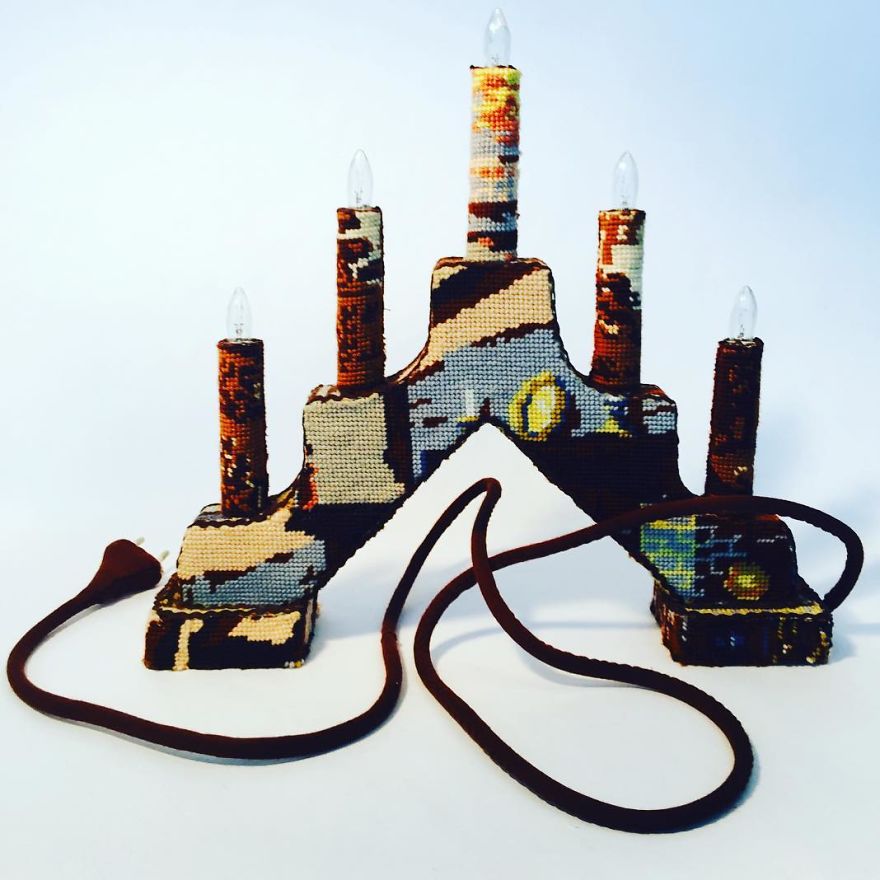 Swedish Artist Weaves Vintage Household Objects With Tapestry And The Result Is Incredible