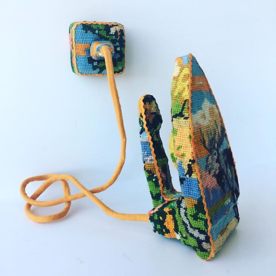 Swedish Artist Weaves Vintage Household Objects With Tapestry And The Result Is Incredible