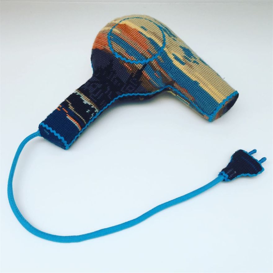 Swedish Artist Weaves Vintage Household Objects With Tapestry And The Result Is Incredible