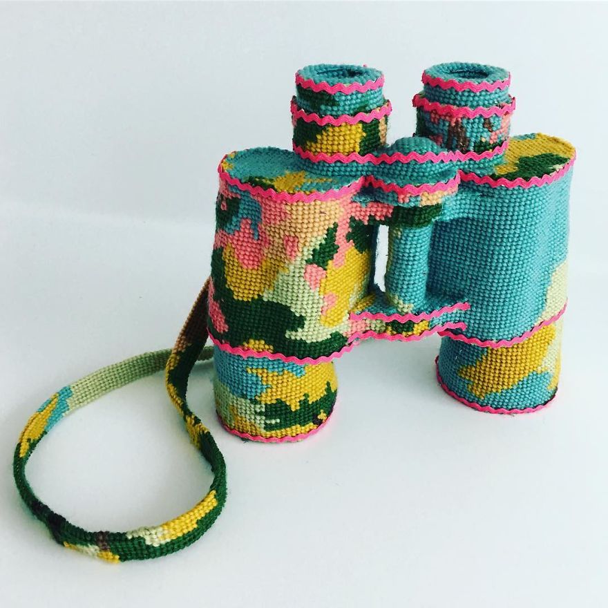 Swedish Artist Weaves Vintage Household Objects With Tapestry And The Result Is Incredible