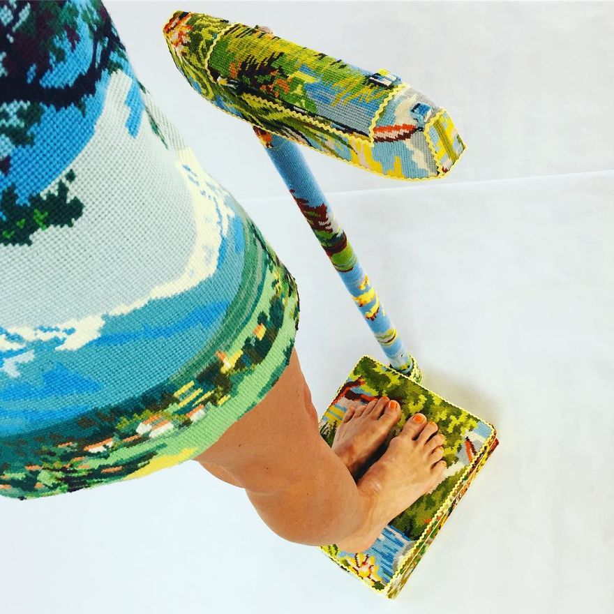 Swedish Artist Weaves Vintage Household Objects With Tapestry And The Result Is Incredible