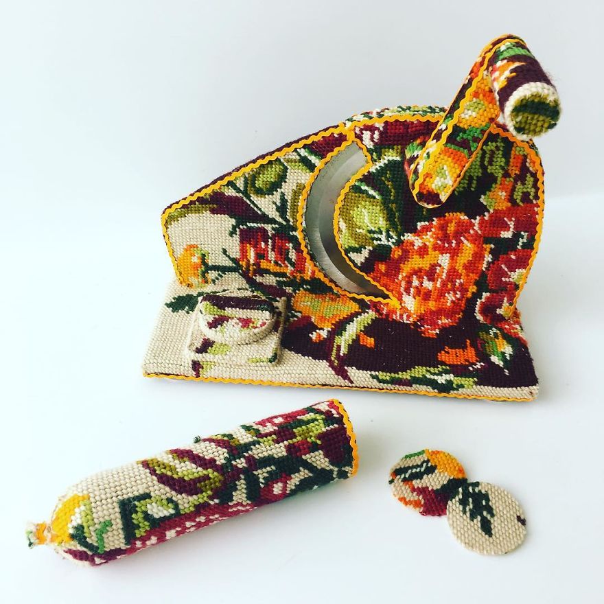 Swedish Artist Weaves Vintage Household Objects With Tapestry And The Result Is Incredible
