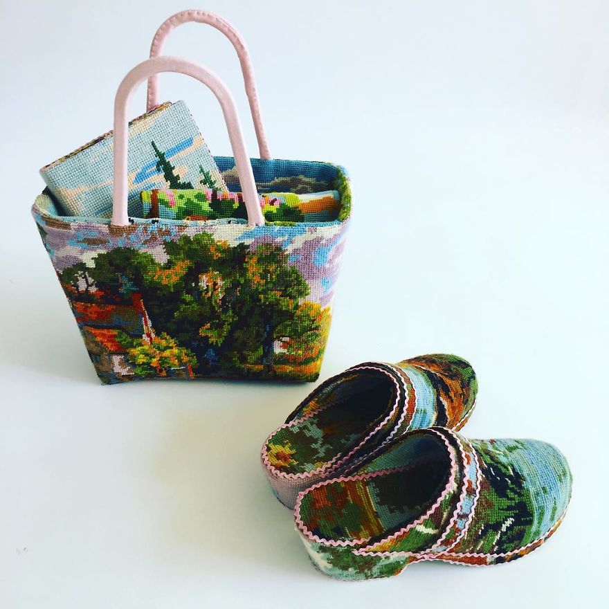 Swedish Artist Weaves Vintage Household Objects With Tapestry And The Result Is Incredible