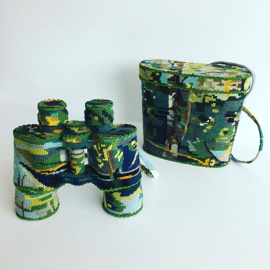 Swedish Artist Weaves Vintage Household Objects With Tapestry And The Result Is Incredible