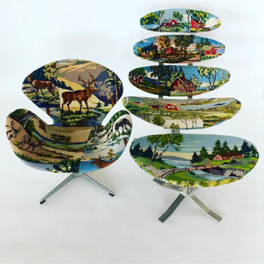 Swedish Artist Weaves Vintage Household Objects With Tapestry And The Result Is Incredible