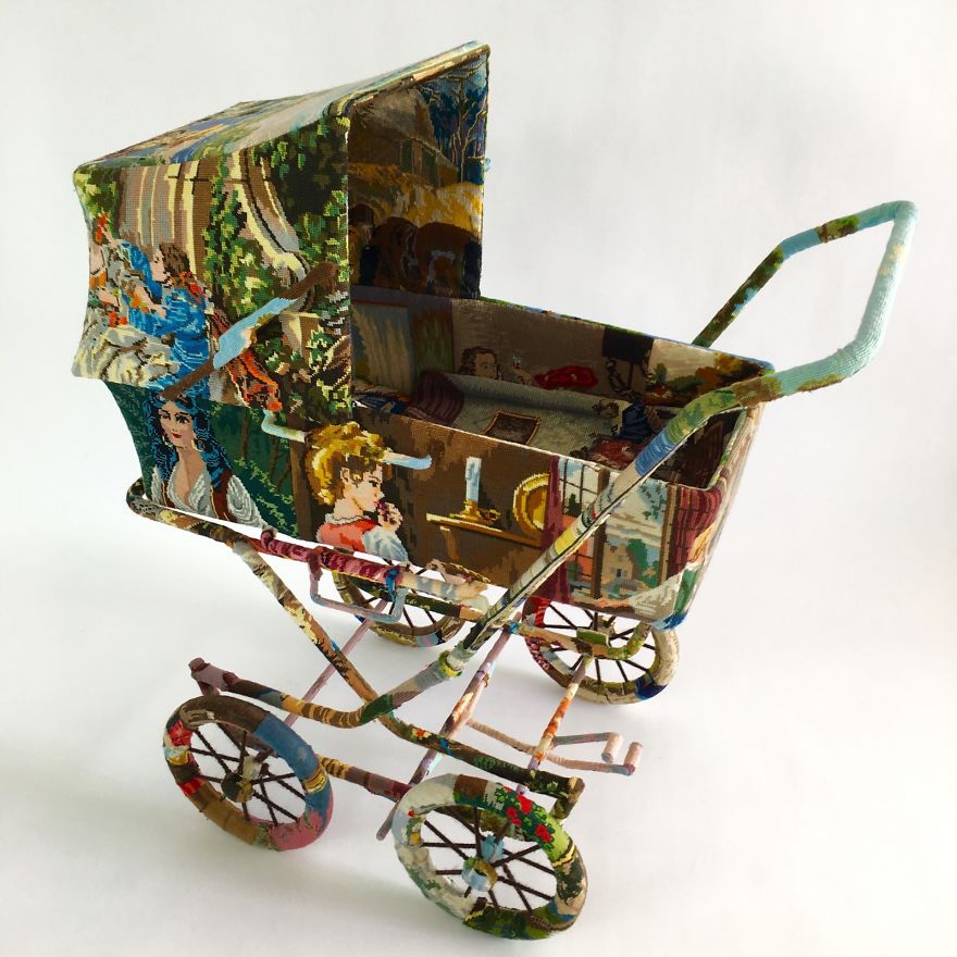 Swedish Artist Weaves Vintage Household Objects With Tapestry And The Result Is Incredible