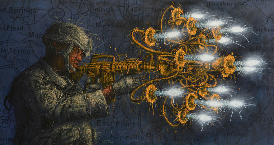 “Weaving” Paintings By Alexi Torres Show The Connection Between Man And Nature “Weaving” Paintings By Alexi Torres Show The Connection Between Man And Nature