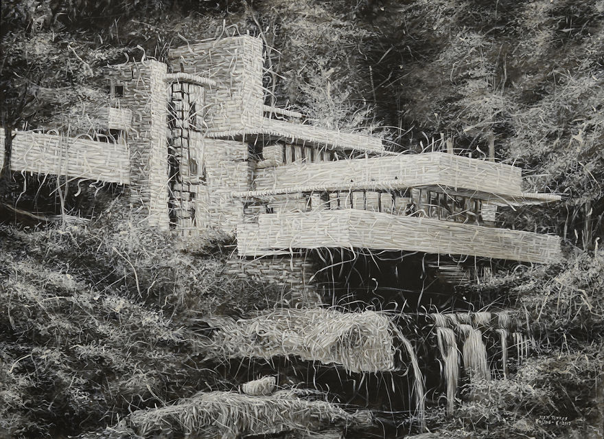 “Weaving” Paintings By Alexi Torres Show The Connection Between Man And Nature “Weaving” Paintings By Alexi Torres Show The Connection Between Man And Nature