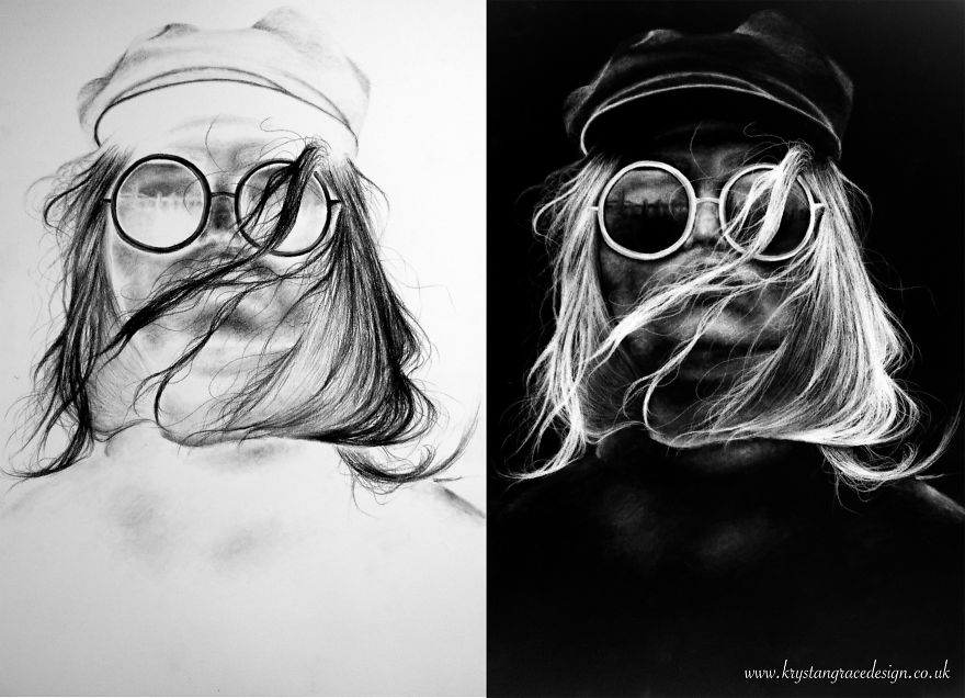 Stunning Charcoal And Chalk Portrait Drawings