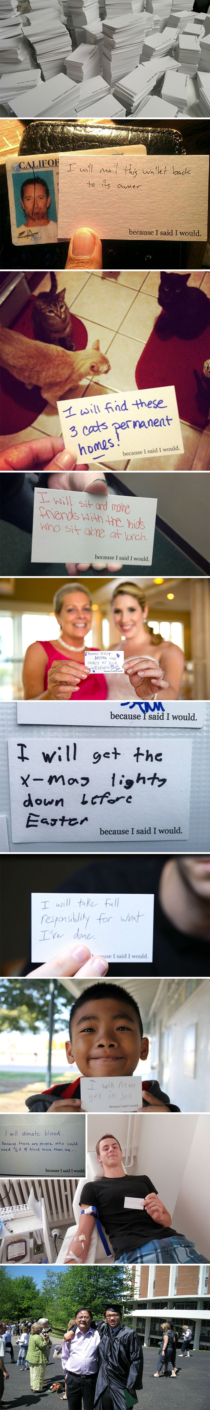 Three Years Ago Today, My Dad Passed Away. He Was Good With His Promises, So I Made “Promise Cards” And Handed Them Out At His Funeral. Three Years Later We’ve Sent Out Over 3 Million Cards. Here Are Some Of My Favorites