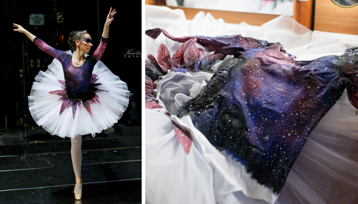 I Hand-Painted Galaxy Outfit For Bellerina