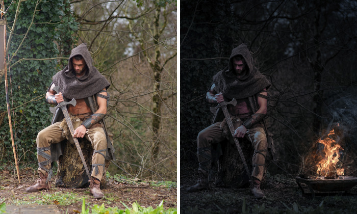 How I Turned This Day Time Shot Into A Night Time Bonfire Scene!