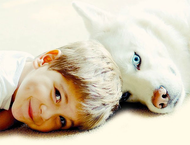 My Son & Our Dog, Blue Were Born A Month Apart. When My Son Was Old Enough To Understand Birthdays, He Said, "Blue Is My Brother"