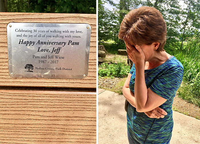 My Dad Surprised My Mom For Their 30th Anniversary And Had A Bench Dedicated To Her At The Park Where They Always Walk Together