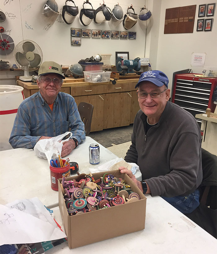 These Gentlemen Make Around A Thousand Toy Tops For Ronald Mcdonald House Each Year. I Felt That Their Generosity Deserved To Be Seen