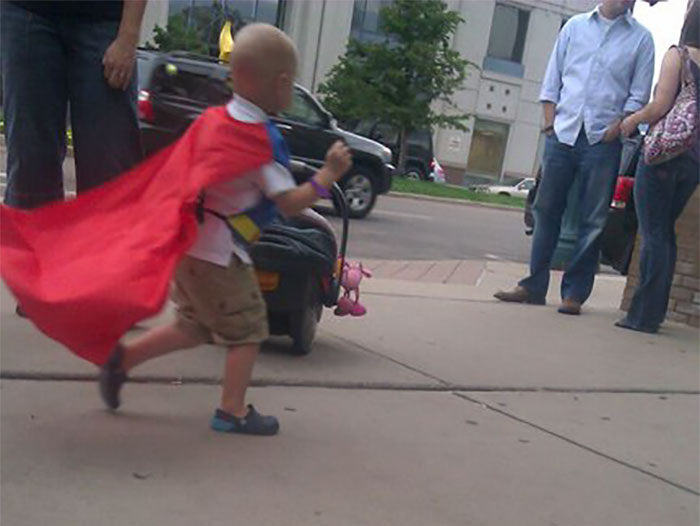 So There's This Boy Running Around In A Superman Outfit, Yelling "I Just Beat Cancer". Feel Good Times Ensue