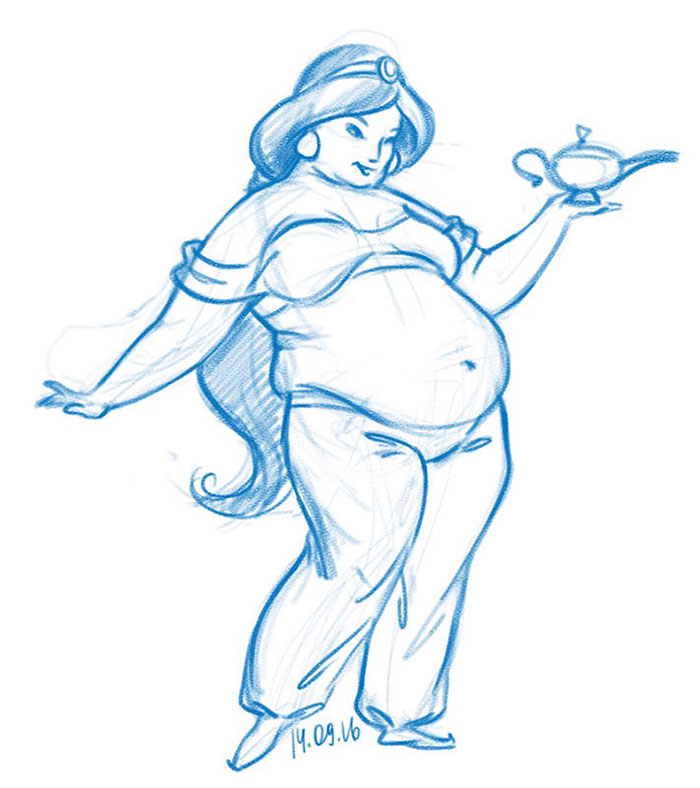 Illustrator Shows What Disney Princesses Would Look Like If They Were Chubby, And Here's The Result Illustrator Shows What Disney Princesses Would Look Like If They Were Chubby, And Here's The Result