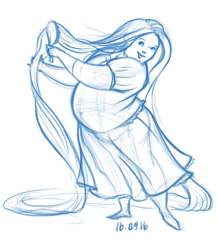 Illustrator Shows What Disney Princesses Would Look Like If They Were Chubby, And Here's The Result Illustrator Shows What Disney Princesses Would Look Like If They Were Chubby, And Here's The Result