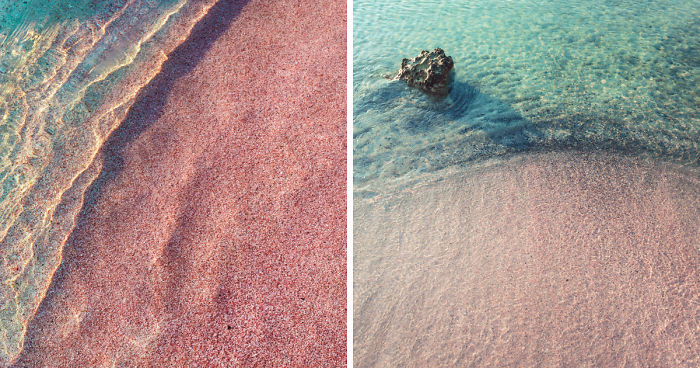 Pinkish Sand Of Elafonisi Beach, Crete